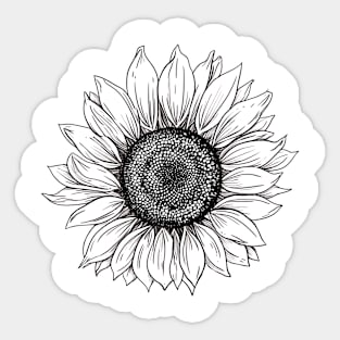 Minimalist Sunflower Floral Nature Garden Sunshine Sticker